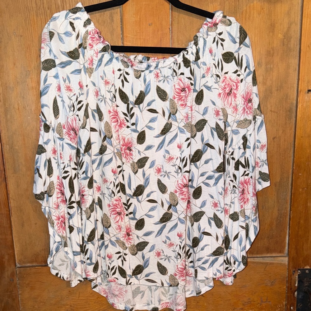 Floral Time and True Off-Shoulder Women's Floral Top